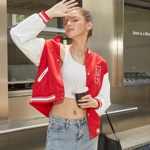 Letter Print Button Up Jacket, Women's Casual Streetwear, Women's Clothing