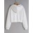 Long Sleeve Crop Hoodies, Zip Up Casual Sweatshirt Jacket, Women's Clothing
