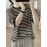 Crew Neck Striped T-Shirt, Random Print Casual Top For Summer & Spring, Women's Clothing